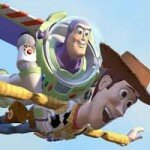 Tim Allen as Buzz Lightyear and Tom Hanks as Woody